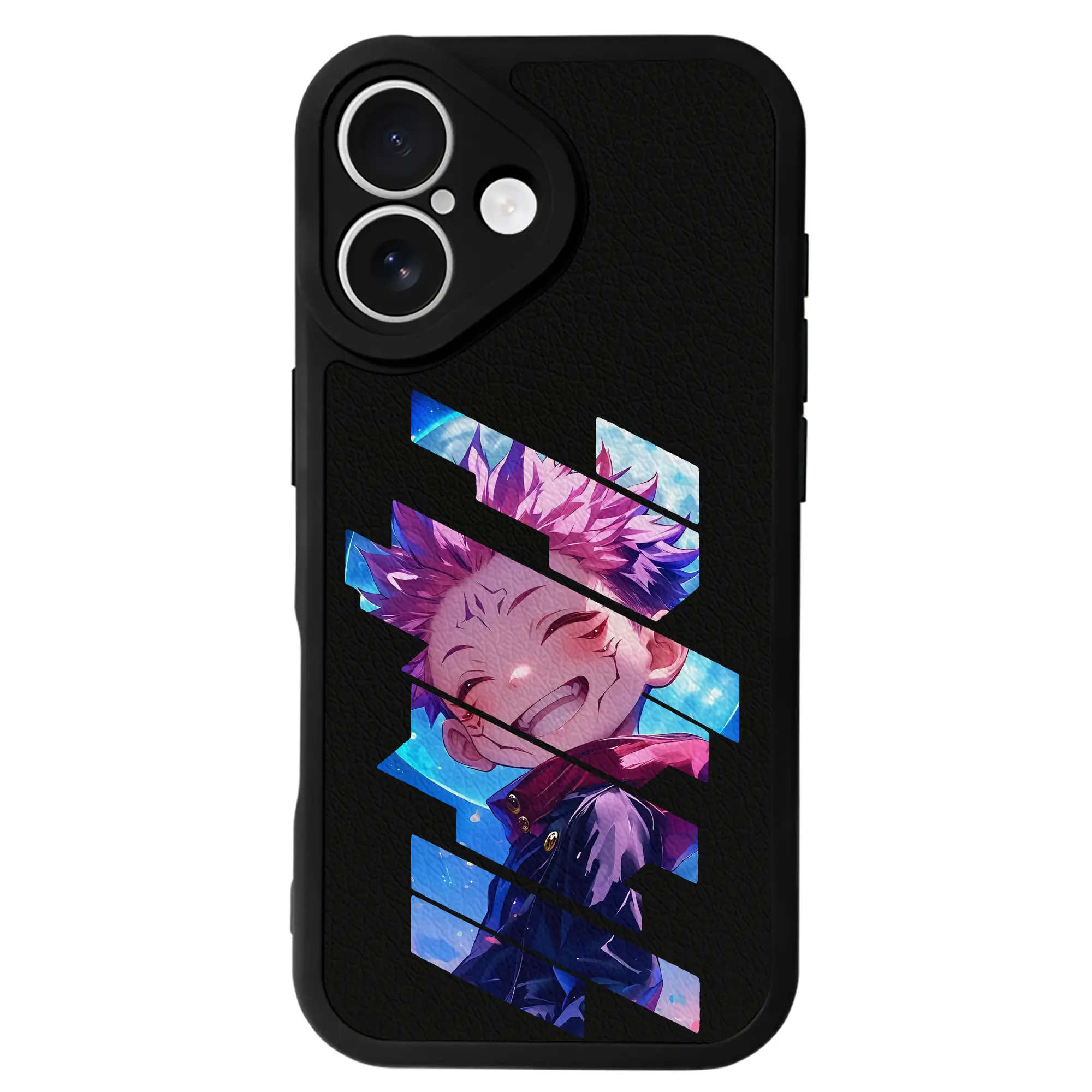 呪術廻戦 グッズ,虎杖 悠仁 - IPhone 16シリーズ対応 ・ シリコンスマホケース ・ レザー調 ・ 高精度フィット ・ 耐衝撃 ・ ワイヤレス充電対応 ・ 精密カット